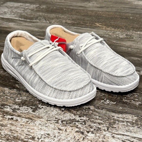 Hey Dude Wendy Sox Slip On Shoes Comfy Glacier Grey Womens‎ Size 6 NEW - Picture 7 of 10